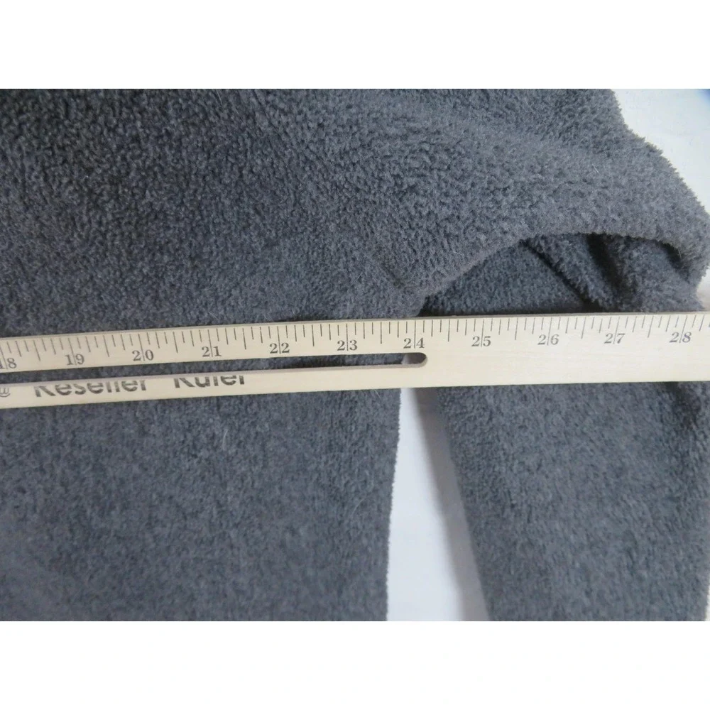 The North Face Denali Jacket Mens Large Gray Black Fleece Full Zip Hiking